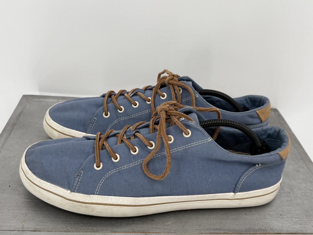 Sperry Men's Blue Canvas Lace-Up Sneakers Size 12 STS25379 Preppy Boat Shoes